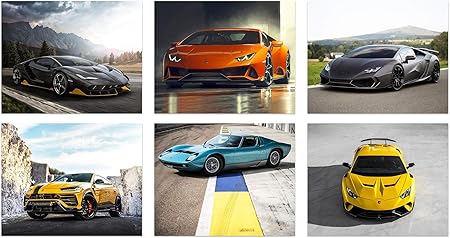Amazon Com Empire Lamborghini Poster De Insire Lamborghini Juego De 6 X 10 Autos Impresos Aventador Huracan Centenario Miura Urus Everything Else