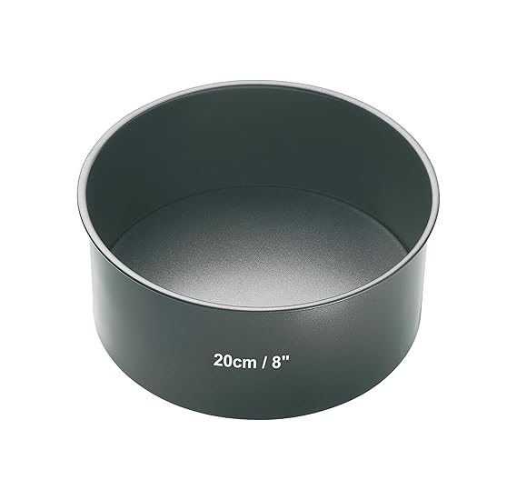 Master Class Tiefe runde Antihaft-Kuchenform mit losem Boden, Stahl, Grau 20 x 20 x 9.5 cm