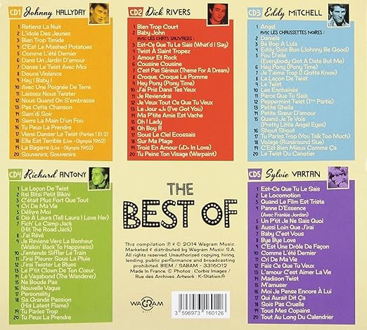 Best Of French 60 S Legends Various Eddy Mitchell Johnny Hallyday Sylvie Vartan Richard Anthony Dick Rivers Eddy Mitchell Amazon Ca Music