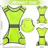 Uncle Paul Reflective Gears Safety Vest High Visibility Orange Green 56cm view 2