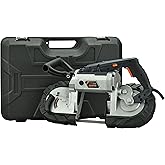 MAXXT Bandsaw, 10-Amp 5-Inch Deep Cut, Variable Speed Handheld Portable, Multi-Purpose Cutting; with Carrying Case