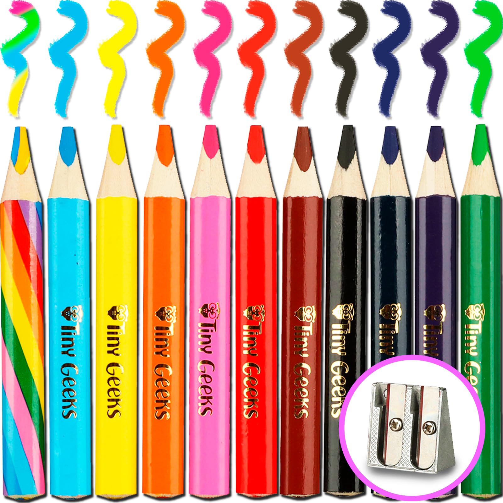 Photo 1 of Jumbo Pencils Triangle Short Colored Pencils for Kids and Rainbow Pencil +Sharpener -Perfect for Preschool Toddlers and Beginners +Recommended by Teachers & Experts +Party favours +Art/School Supplies