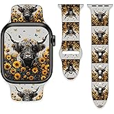 Watch Bands Compatible with Apple Watch Band 38mm 40mm 41mm for Women Men, Soft Sport Strap Silicone Replacement Wristband for iWatch Series SE 10 9 8 7 6 5 4 3 2 1