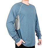 BOCOMAL FR Shirts for Summer Vented Mesh Loose Fit 4oz EX Lightweight Flame Resistant Base Layer CAT1 Crew Shirt