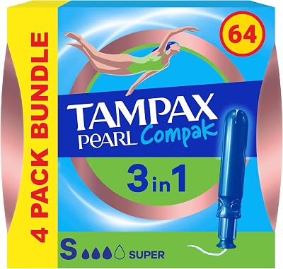 Tampax Pearl Compak Super Tampons 16CT CSx4 Brand Tampax Discreet