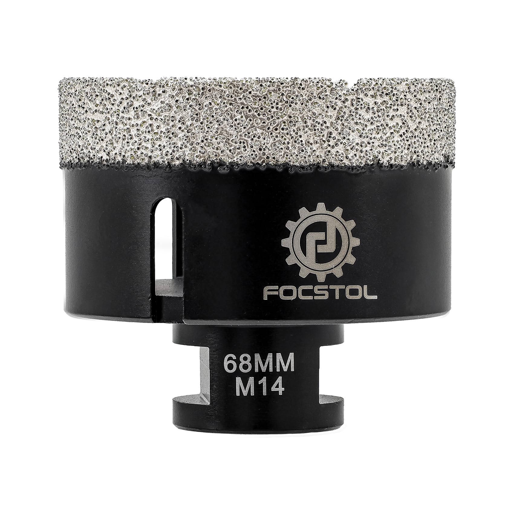 FOCSTOL Diamond Core Drill Bit - 68mm Diamond Hole Saw for Porcelain Ceramic Tile Marble Granite Quartz M14 Thread — image 1