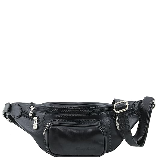 title=Tuscany Leather- Marsupio in pelle Nero Borse uomo in pelle