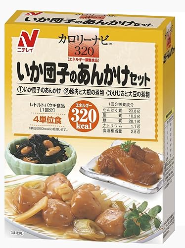 Amazon ニチレイ カロリーナビ3 いか団子のあんかけセット 340g ニチレイ レトルトおかず 通販