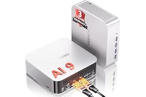 GEEKOM A9 Max AI Mini PC, with AMD Ryzen AI 9 HX 370 (80 Tops), Copilot+ PC, Radeon 890M, 32GB DDR5 (Not LPDDR), 2TB SSD, Win 11 Pro, WiFi 7, BT 5.4, USB4, HDMI 2.1, Dual 2.5GbE, 8K, 3-Year Warranty