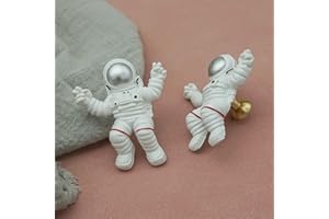 MFYS Planets Dresser Knobs Star Cabinet Knob Cute Planet Drawer Pulls Handle for Child's Space Theme Deco (Astronaut-1, 1)