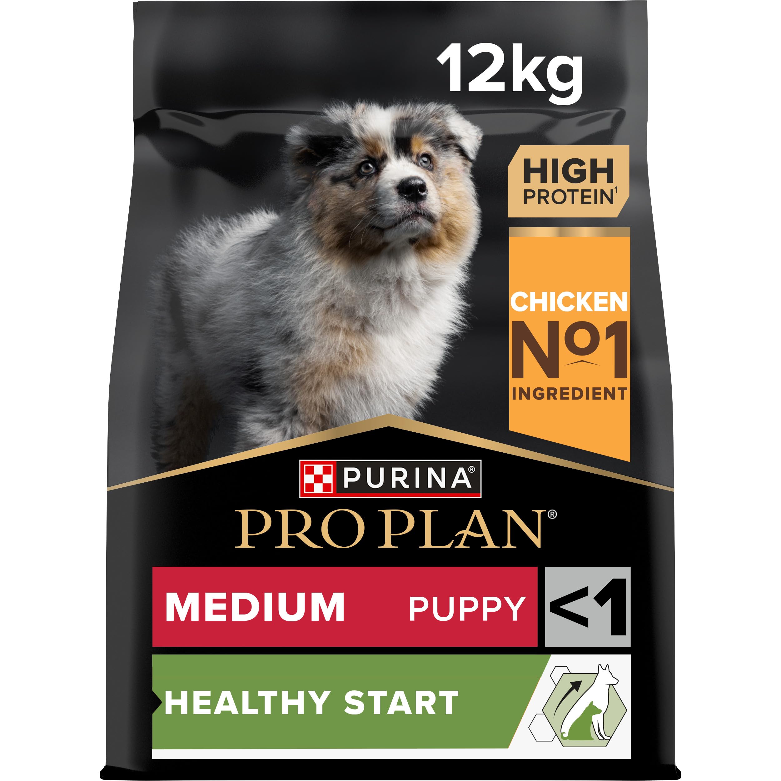 PRO PLAN Medium Puppy Healthy Start Chicken Dry Dog Food 12kg