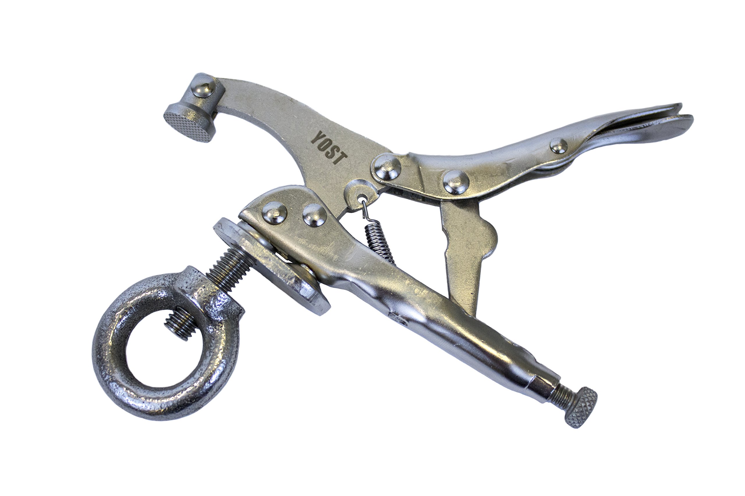 Steel 11” Drill Press Clamp, Extra force, Easy Hold,Quick Release bar