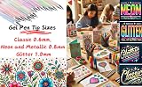 EXERZ Gel Pen Set 24pcs Rainbow Colours Fine Ink 0.6/0.8/1.0mm view 2