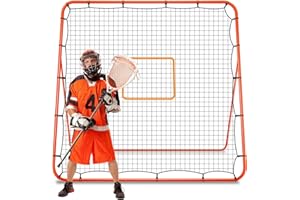 Honoson 6 x 6 ft Volleyball Rebounder Practice Net Lacrosse Training for Backyard Catching Throwing Shooting Training Screen 