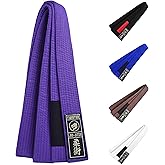 Twister Jiu Jitsu BJJ Belt 1.5” Wide for Men Women Adults | Premium Cotton with Woven Patch | 8 Row Stitching |