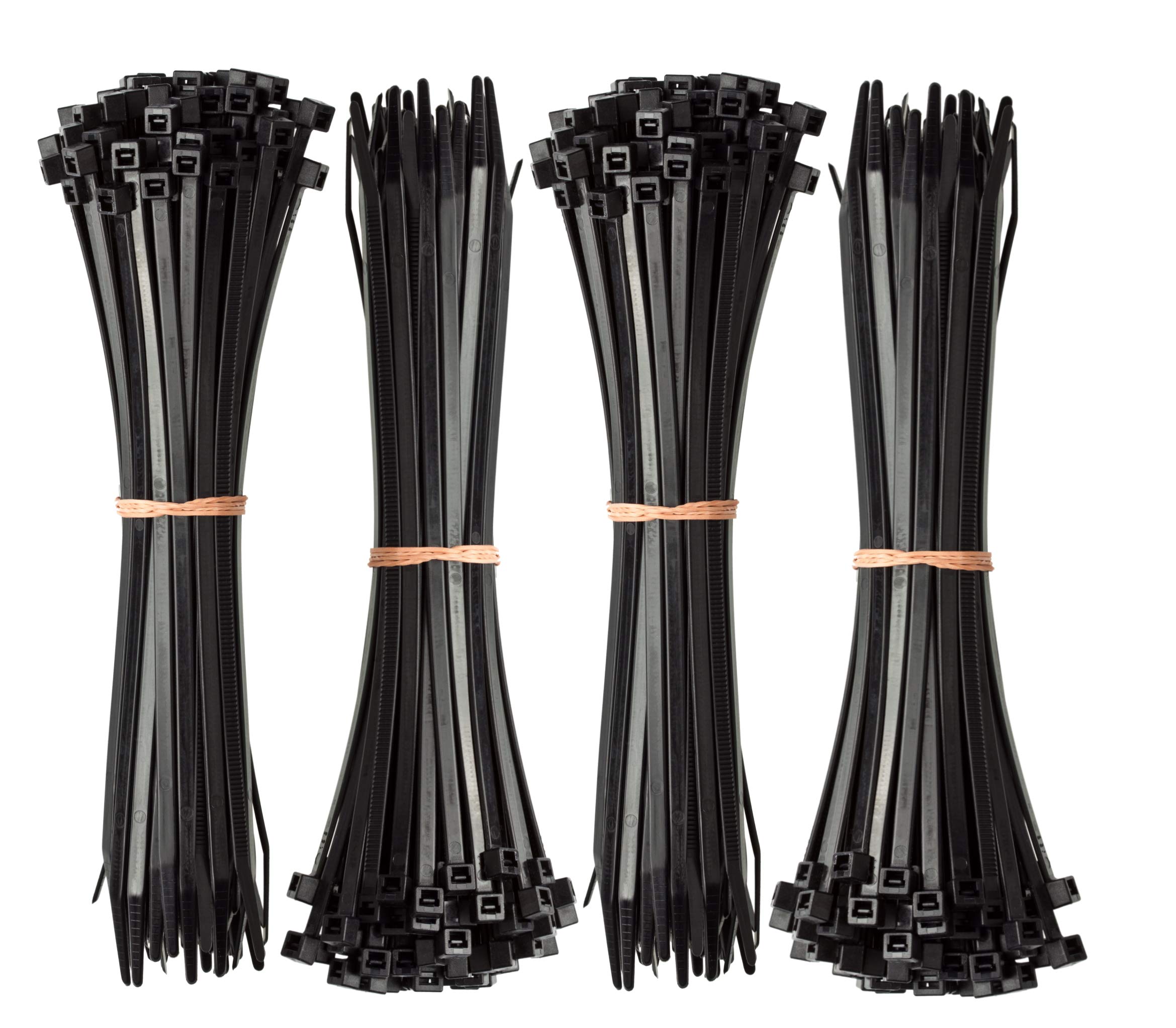 Cable Tie Set in All Standard Sizes (360 x 4.8 mm Black Pack of 110)