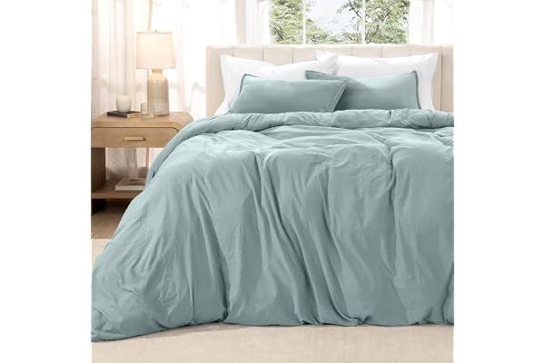 Bare Home Washed Bedding Duvet Cover - Oversized King Size - Premium 1800 Ultra-Soft Brushed Microfiber - Easy Care (Oversize