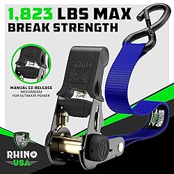 Rhino USA Ratchet Straps Tie Downs (4-Pack) - 1