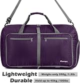 Gonex 80L Foldable Duffle Bag Shoes Compartment Purple view 4