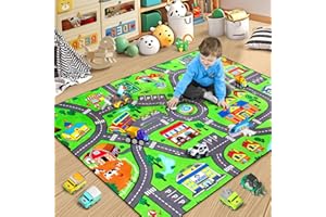 Diysani Road Car Rug,City Road Rug for Kids,5x7 Ft Kids Floor Play mat,and Car Carpet Play Mat with Realistic Colors – Perfect for Children and Non-Slip for Classroom,Playroom and Bedroom