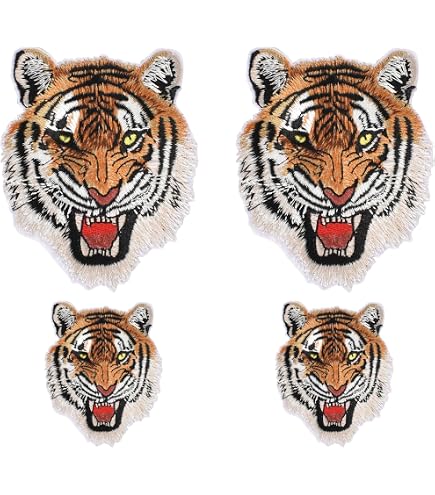 Parche Bordado De Tigre - Diseño De Animal Salvaje Para Coser O Planchar En Ropa, Mochilas, Etc.