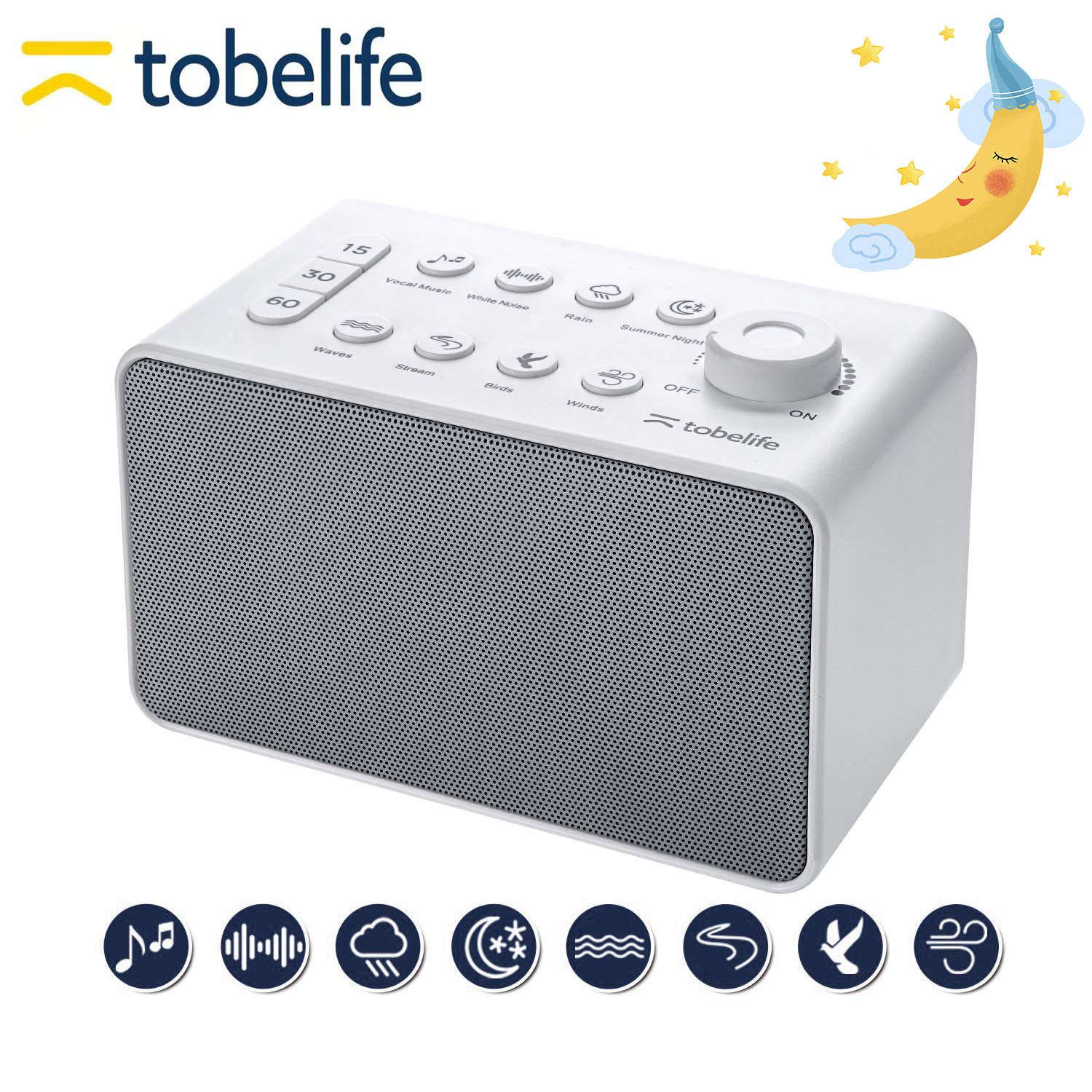 Mua Tobelife S16 19年最新版 ホワイトノイズマシン 快眠グッズ 音量調節 タイマー付き 睡眠誘導 睡眠負債解消 赤ちゃん 大人 勉強 仕事 昼寝適応 日本語説明書付き Tren Amazon Nhật Chinh Hang 21 Fado