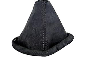 L & P Car Design Shift Boot Cover Faux Suede Compatible with VW Golf 2 MK2 3 MK3 Passat MK3 Polo MK3 for Jetta MK2 MK3 Manual Transmission Black