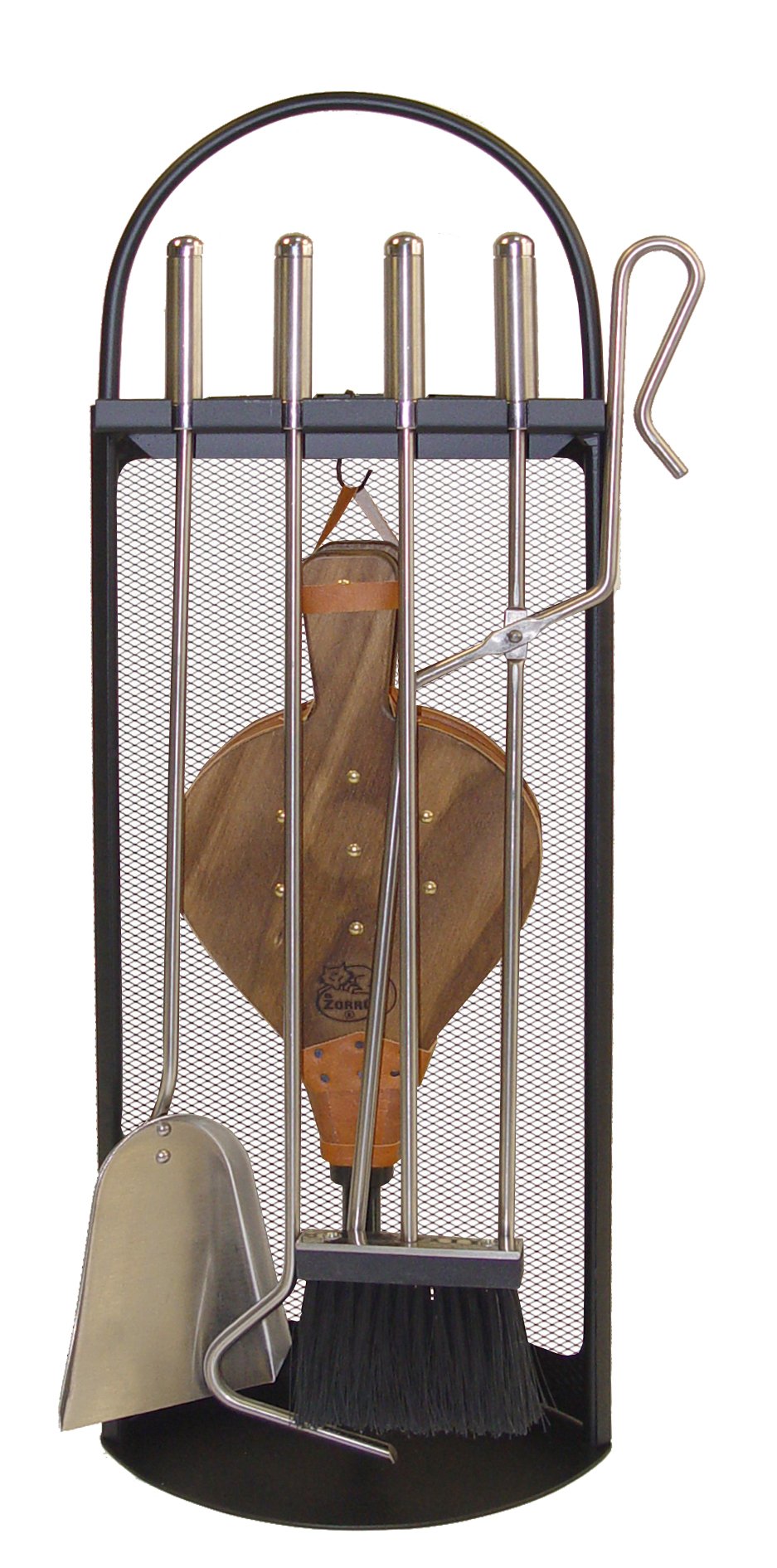 Imex The Fox 10018 – Game for Fireplace arco-Malla (Useful INOX and Bellows, 68 x 23 x 14 cm