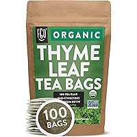FGO Organic Thyme Leaf Tea, Eco-Conscious Tea Bags, 100 Count