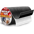 Grip Tape - Heavy Duty Anti Slip Tape for Stairs Outdoor/Indoor Waterproof 12Inch x 35Ft Safety Non Skid Roll for Stair Steps Ramp Traction Tread Staircases Grips Adhesive Non Slip Strips Walk Black
