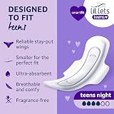 Lil-Lets Teens Night Pads X10 Petite With Wings Unscented Heavy Flow view 2