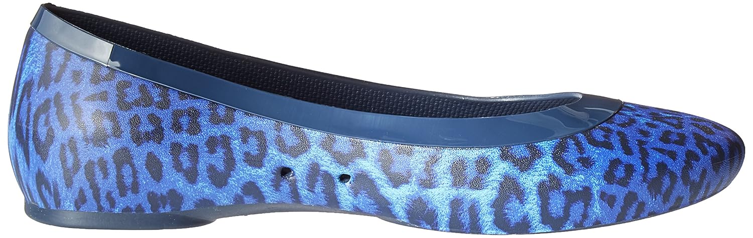 crocs lina shiny women flat in black