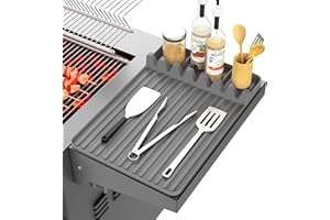Bocizufstar Silicone Griddle Tools Mat for Blackstone, Heat Resistant Spatula Mat, BBQ Grill Tool Rest, Silicone Grill Mat & Pad, 15.5" L x 10.6" W, Grey