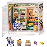 Rolife Super Creator Mini Series Fruits Shop, DIY Plastic Miniature Kits Retail Store Series, Mini Model House Building Set for Teens Aged 14+, DIY Crafts/Hobbies for Adults (Nature Energy Fruits)