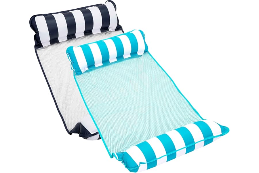 Aqua 4-in-1 Monterey Hammock Pool Float & Water Hammock, Multi-Purpose, Inflatable Pool Floats for Adults, Patented Thick, No