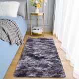 Aspire Homeware Dark Grey Shag Rug 60x110 cm Non Slip Thick Pile Living Room view 2