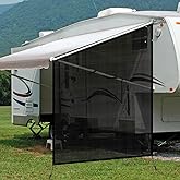 NAIMORUI RV Awning Side Shade, 9'X7' RV Awning Side Shade Screen, Camper Sunshade Complete Kits Motorhome Trailer UV Blocker,