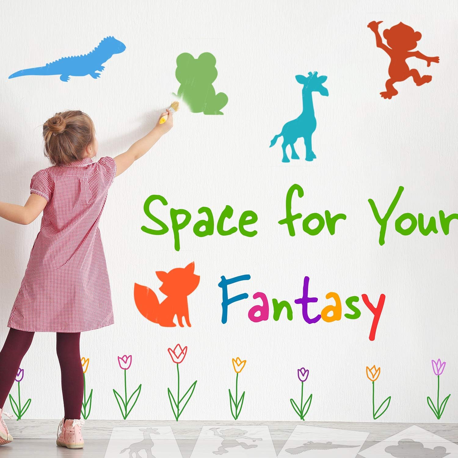 16 Pieces Animal Chalk Stencil Set Reusable Plastic Chalk Painting Stencils Assorted Shapes Drawing Stencil Templates for Kids Crafts Decoration Supply (Animal Shape): Sports & Outdoors