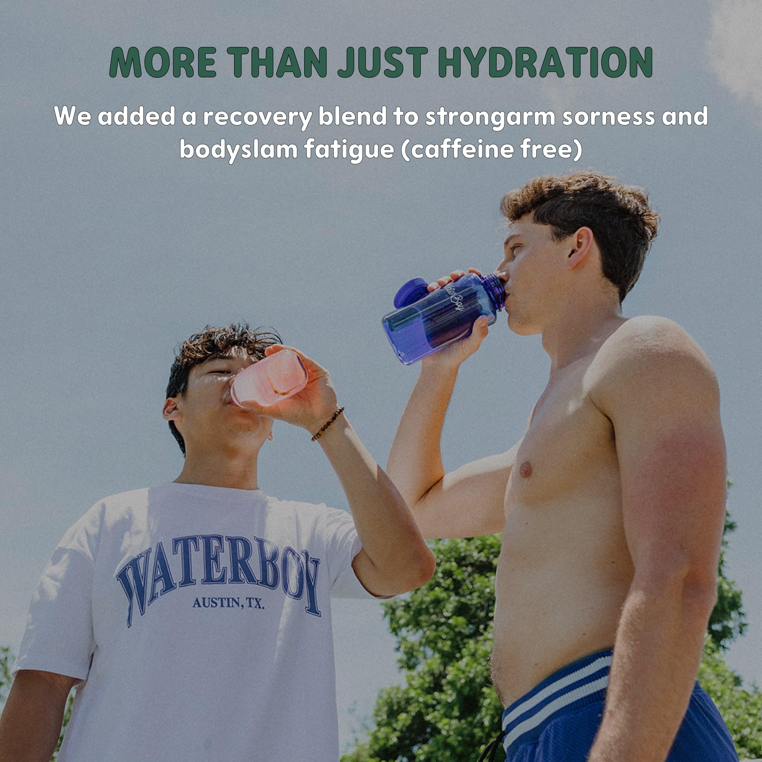 Waterboy Workout Hydration | 2,960mg Sugar Free Electrolyte Powder Packets | L-Glutamine + Vitamins | No Sugar, All Natural, Gluten Free (Variety)