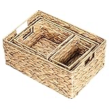 MOOACE Wicker Storage Basket,Square Wicker