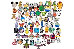 PURESCENTS Cartoon Inspired Trading Pin Lot Mixed Pins - Collectible Characters & Symbols Assorted Pin Lot (25 Pack)