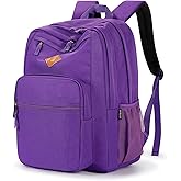 ZORFIN 26L Backpack for College, and Travel: Water Resistant Bookbag - Purple