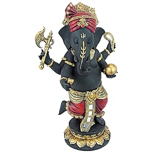 Design Toscano Standing Lord Ganesha Elephant God Abhanga Hindu Statue