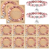 Landical 12 Set Inspirational Bracelets for Women Men Xmas Stocking Stuffers Inspirational Adjustable Gifts for Friend Sister