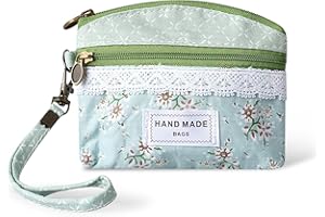 Abberry Cute Coin Purse for Women - Small Wallets with Floral Design | Lightweight & Durable, 100% Cotton Fabric | Zipper Closure, Perfect Size for Daily Use & Travel