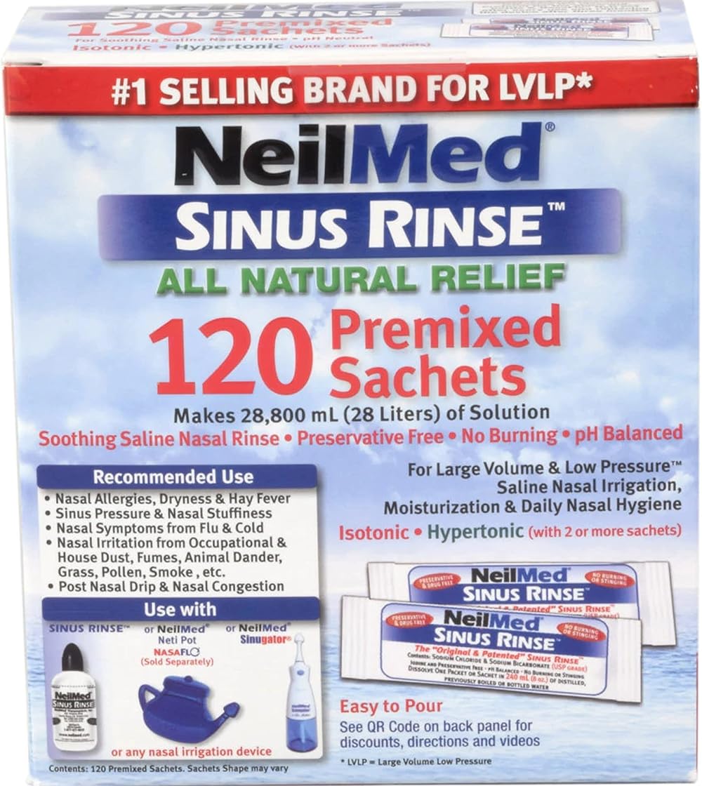 NeilMed Sinus Rinse 120 Sachets Brand New Kit