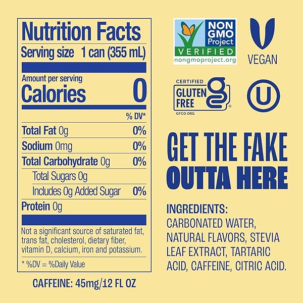 ZEVIA ZERO SUGAR SODA, VANILLA COLA, 12 OZ CANS (24-PACK) – NATURALLY SWEETENED, NON-GMO PROJECT VERIFIED, GLUTEN-FREE, VEGAN