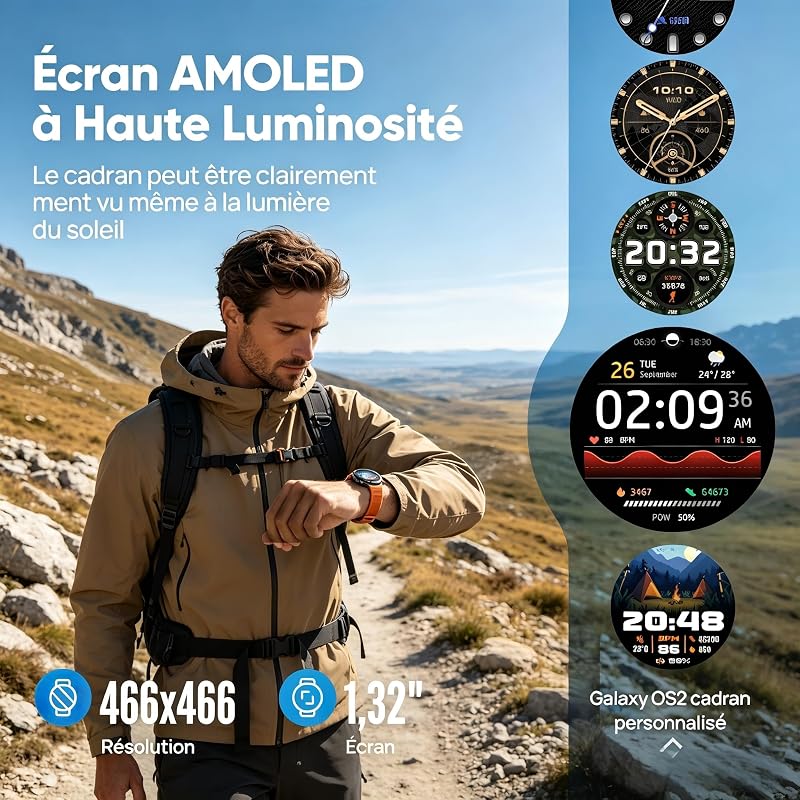 GS Explorer S Montre Connectée Homme, GPS, Corps Militaire& 10ATM — photo 2 sur 8