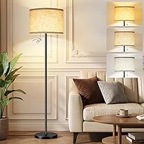 FUNNYBEHOM Floor Lamp with Lampshade