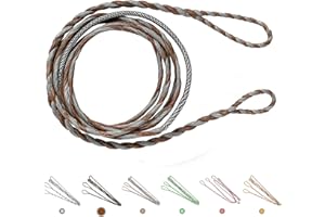 DEERSEEKER OUTDOOR Deerseeker Flemish D97 Bow String Handmade Twist Bowstring 16 Strands 54-70in Fast Flight for Traditional Longbow Recurve Bow Replacement Archery Accessories